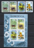 Dominica, Yvert 362/365+BF19, Scott 368/371+368a/371a, MNH - Dominique (...-1978)