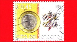 VATICANO  - 2004 - Usato - Moneta Europea - 0,45 € • Vaticano - Used Stamps
