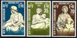 BRITISH NEW HEBRIDES CHRISTMAS CHILD SET OF 3 STAMPS 35-70 CENTIMES & 2.50 FRANCS ISSUED 1975 MINT READ DESCRIPTION !! - Unused Stamps