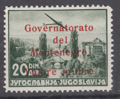 Italy Occupation Of Montenegro 1942 Governatorato Red Mi#50 A Sassone#24 Mint Hinged - Montenegro