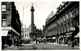 TYNE And WEAR -  NEWCASTLE - GRAINGER STREET AND GREY'S MONUMENT  T55 - Newcastle-upon-Tyne