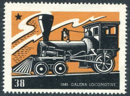 USA Poster Vignette Reklamemarke Cinderella Railway Railroad Eisenbahn Chemin De Fer TRAIN Steam Locomotive - Trains
