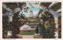 Portion Of Memory Grove From Memorial Taqblet And Dome Of Capitol Building In Distance Salt Lake City Utah - Salt Lake City