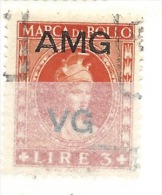 MARCA DA BOLLO REVENUE - TRIESTE AMG VG - LIRE 3 - Revenue Stamps