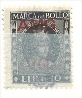 MARCA DA BOLLO REVENUE - TRIESTE AMG VG - LIRE 10 - Fiscale Zegels