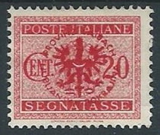 1944 OCCUPAZIONE TEDESCA LUBIANA SEGNATASSE 20 CENT MH * - ED841 - Occup. Tedesca: Lubiana