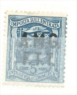 MARCA DA BOLLO REVENUE - TRIESTE AMG FTT - IGE L. 5 - Revenue Stamps