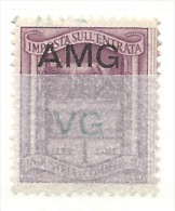 MARCA DA BOLLO REVENUE - TRIESTE AMG  VG  - IGE  LIRE 1 LUPA - Fiscaux