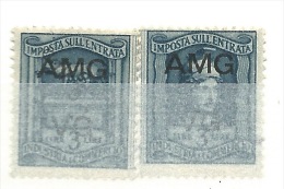 MARCA DA BOLLO REVENUE - TRIESTE AMG  VG  - IGE  LIRE 3 - LE DUE PARTI - Revenue Stamps