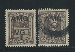 MARCA DA BOLLO REVENUE - TRIESTE AMG  VG - IGE  LIRE 10 - LE DUE PARTI - Revenue Stamps