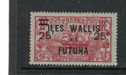 WALLIS ET FUTUNA - Y&T N° 30* - Timbre De Nouvelle-Calédonie Surchargé - Unused Stamps