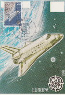 Carte  Maximum  1er  Jour  MONACO   Navette  Spatiale    EUROPA    1983 - 1983