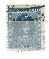 MARCA DA BOLLO REVENUE - TRIESTE AMG FTT  - CENT.50 - Revenue Stamps