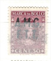 MARCA DA BOLLO REVENUE - TRIESTE AMG FTT  - CENT.30 - Fiscales