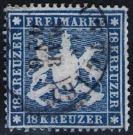 Stuttgart 11. MAR Auf 18 Kreuzer Blau - Württemberg Nr. 20 Y - Wurtemberg