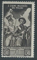 1946 CORPO POLACCO SOCCORSO DI GUERRA 50 CENT MH * - ED847-2 - 1946-47 Période Corpo Polacco