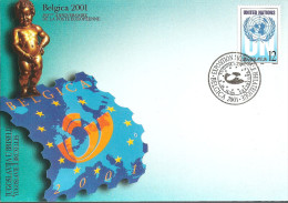 111.YUGOSLAVIA 2001 Philatelic Exhibition In Belgium Cover - Storia Postale