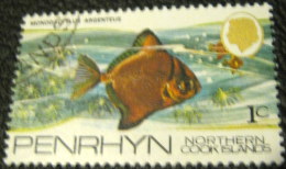 Penrhyn 1974 Fish Of The Pacific Argenteus 1c - Used - Penrhyn