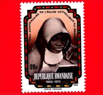 RWANDA  - 1976 - 75 Anni Della Chiesa Cattolica Del Rwanda - Soeur Yohana - 20 - Used Stamps