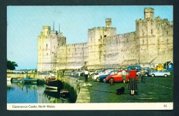 WALES  -  Caernavon Castle  Used Postcard As Scans - Caernarvonshire