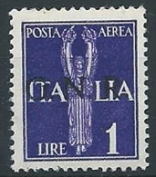 1944 RSI GNR VERONA POSTA AEREA 1 LIRA MNH ** - ED856-3 - Poste Aérienne