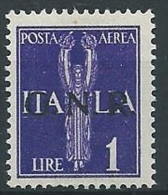 1944 RSI GNR VERONA POSTA AEREA 1 LIRA MNH ** - ED857-5 - Luftpost