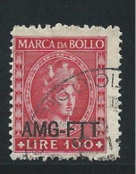 MARCA DA BOLLO/REVENUE  - TRIESTE AMG FTT -LIRE 100 - Revenue Stamps