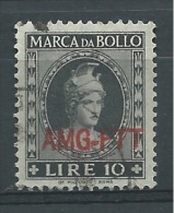 MARCA DA BOLLO/REVENUE  - TRIESTE AMG FTT -LIRE 10 Rosso - Fiscale Zegels