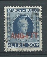 MARCA DA BOLLO/REVENUE  - TRIESTE AMG FTT -LIRE 30 Rosso - Revenue Stamps