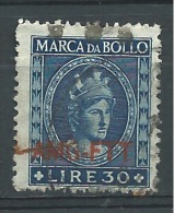 MARCA DA BOLLO/REVENUE  - TRIESTE AMG FTT -LIRE 30 Rosso Calcografiico - Revenue Stamps