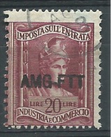 MARCA DA BOLLO/REVENUE  - TRIESTE AMG FTT -IGE  L. 20 - Revenue Stamps