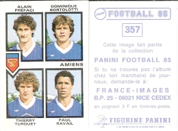 Image PANINI FOOTBALL 85 - N° 357 - AMIENS - Other & Unclassified