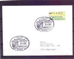 Deutsche Bundespost - Orphila '87 - 40 Jahre Briefmarkenfreunde Kinzigtal - Bad Orb 10/4/1987  (RM6964) - Cisnes