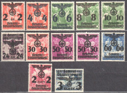 Poland - Generalgouvernement - 1940 - Mi.17-23,24a,b,25,28,29 MNH (**) - Governo Generale