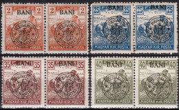 HUNGARY, 1919, Issued In Kolozsvar, Harvesting Wheat, Overprinted In Black, Sc. 5N2,5N7-9 - Unused Stamps