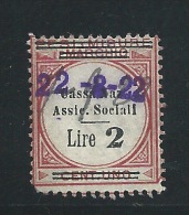 MARCA DA BOLLO- REVENUE - MARCHE  PER CASSA NAZ.ASSIC.SOCIALI LIRE 2 SU CENT.UNO - Revenue Stamps