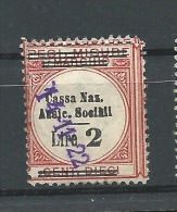 MARCA DA BOLLO- REVENUE - MARCHE  PER CASSA NAZ.ASSIC.SOCIALI LIRE 2 SU CENT.DIECI - Revenue Stamps