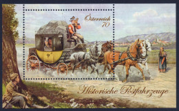 2013 AUSTRIA "HISTORICAL POSTAL VEHICLES" FOGLIETTO MNH - Unused Stamps