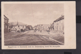 Sennheim Hauptstraße Nach Der Beschießung Durch Die Franzosen Feldpost  1915 - Cernay