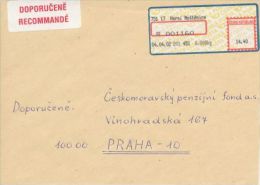 Czech Rep. / APOST (2002) 751 17 Horni Mostenice (R-letter) Tariff: 14,40 CZK; Label "RECOMMANDE" (A08012) - Briefe U. Dokumente