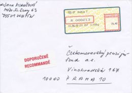 Czech Rep. / APOST (2002) 755 07 Vsetin 7 (R-letter) Tariff: 14,40 CZK; Label "RECOMMANDE" (A08021) - Cartas & Documentos