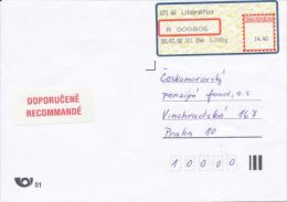 Czech Rep. / APOST (2002) 671 66 Litobratrice (R-letter) Tariff: 14,40 CZK; Label "RECOMMANDE" (A08024) - Lettres & Documents