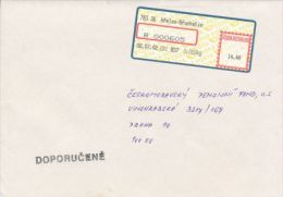 Czech Rep. / APOST (2002) 783 36 Krelov-Bruchotin (R-letter) Tariff: 14,40 CZK; Label "RECOMMANDE" (A08025) - Cartas & Documentos