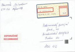 Czech Rep. / APOST (2002) 671 06 Safov (R-letter) Tariff: 14,40 CZK; Label "RECOMMANDE" (A08027) - Storia Postale