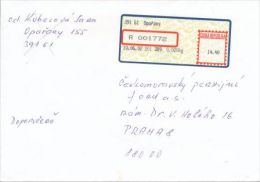 Czech Rep. / APOST (2002) 391 61 Oparany (R-letter) Tariff: 14,40 CZK (A08045) - Lettres & Documents