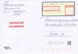 Czech Rep. / APOST (2002) 373 73 Stepanovice U C.Bud. (R-letter) Tariff: 14,40 CZK, Label "RECOMMANDE" (A08051) - Brieven En Documenten