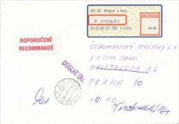 Czech Rep. / APOST (2002) 691 65 Krepice U Hust. (R-letter) Tariff: 14,40 CZK; L. "RECOMMANDE", P. "DOSLAT DO:" (A08053) - Covers & Documents