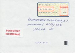 Czech Rep. / APOST (2002) 397 05 Pisek 5 (R-letter) Tariff: 14,40 CZK; Label "RECOMMANDE" (A08079) - Lettres & Documents