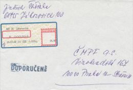 Czech Rep. / APOST (2002) 687 35 Zahorovice (R-letter) Tariff: 14,40 CZK; Postmark "DOPORUCENE" (A08087) - Briefe U. Dokumente