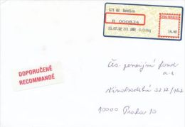 Czech Rep. / APOST (2002) 671 82 Dobsice (R-letter) Tariff: 14,40 CZK; Label "RECOMMANDE" (A08089) - Covers & Documents